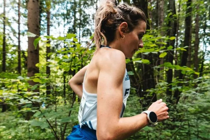 Ma séance de course Trail avec Elise Poncet près du Mont-Blanc