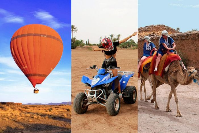 Vol en Montgolfière + Quad et ballade à dos de Chameau à Marrakech