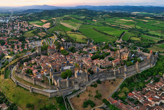 Vol en hélicoptère autour de Carcassonne