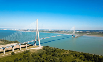 Baptême en hélicoptère - Le Pont de Normandie