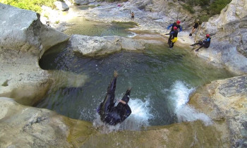 Session de canyoning proche de Perpignan