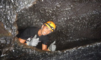 Spéléologie - Tunnel de lave de 2004 au Grand Brûlé à Saint-Philippe
