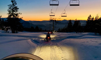 Randonnée nocturne en Motoneige d'1h à Chamrousse