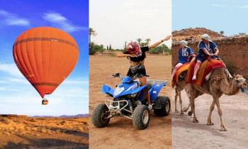 Vol en Montgolfière + Quad et ballade à dos de Chameau à Marrakech
