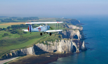 Vol en avion ULM biplan - Falaises d'Etretat - Le Havre