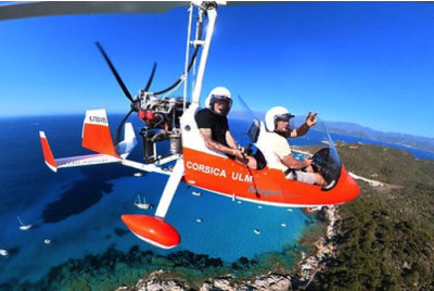 Vol panoramique en ULM Autogire et Avion léger depuis Corte