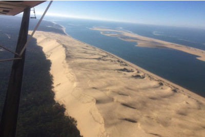 Baptême en avion léger au dessus du bassin d'Arcachon