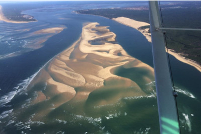 Baptême en avion léger au dessus du bassin d'Arcachon