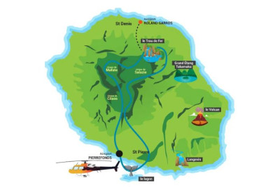 Vol en Hélicoptère à l'Île de la Réunion - Le Premium - 55 min