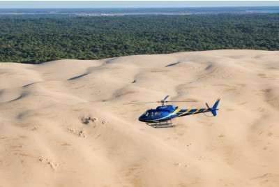 Baptême hélicoptère autour du Bassin d'Arcachon, Dune du Pilat, Cap Ferret