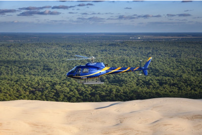 Baptême hélicoptère autour du Bassin d'Arcachon, Dune du Pilat, Cap Ferret