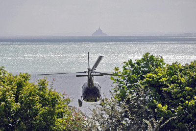 Baptême hélicoptère - Mont-Saint-Michel