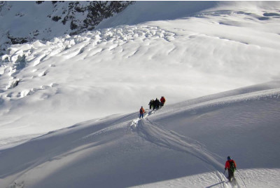 Descente en ski La Vallée Blanche - Mont-Blanc