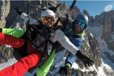 Baptême de parapente depuis le haut des pistes - Courchevel les 3 vallées