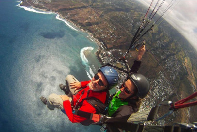 Vol en parapente sur l'île de la Réunion