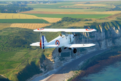 Vol en avion ULM biplan - Falaises d'Etretat - Le Havre