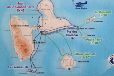 Vol en ULM Hydravion au dessus de la Guadeloupe et ses îles
