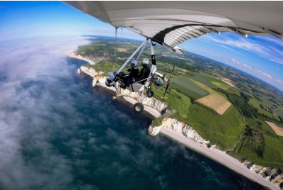 Vol en ULM pendulaire Falaises d'Etretat - Le Havre