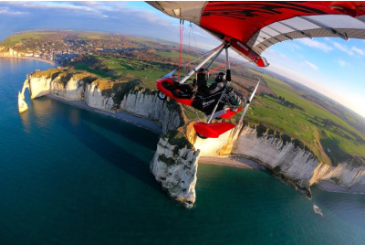 Vol en ULM pendulaire Falaises d'Etretat - Le Havre